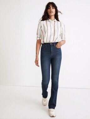Madewell Skinny Flare Jeans in Linnean Wash, 27